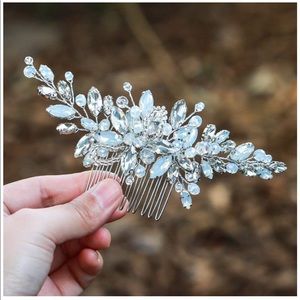 Beaded bridal hair piece